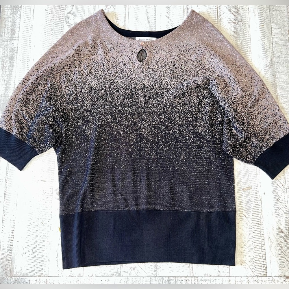 Medium Quarter Sleeve Rose Gold Sparkle Sweater